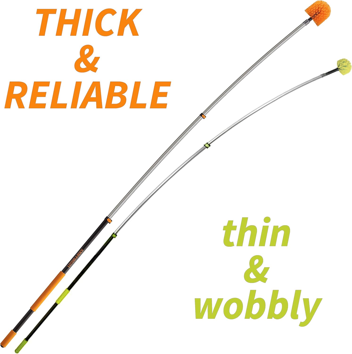 Telescopic Extension Pole with Metal Tip, Pack of 2 W20950