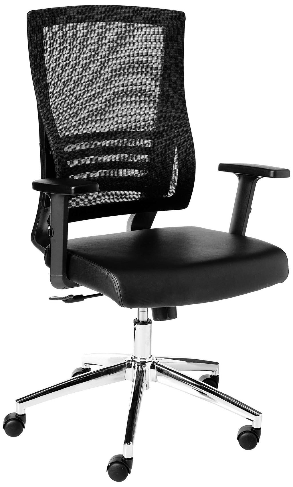 Bonded Leather Seat Office Chair with Black Frame T941991