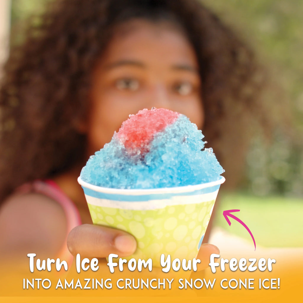 Multicolor Snow Cone Machine Package with Syrup and Accessories N3544