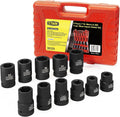 11-piece Impact Socket Set 1-inch Drive Metric & SAE Cr-Mo Steel 6-Point with Carrying Case N70161