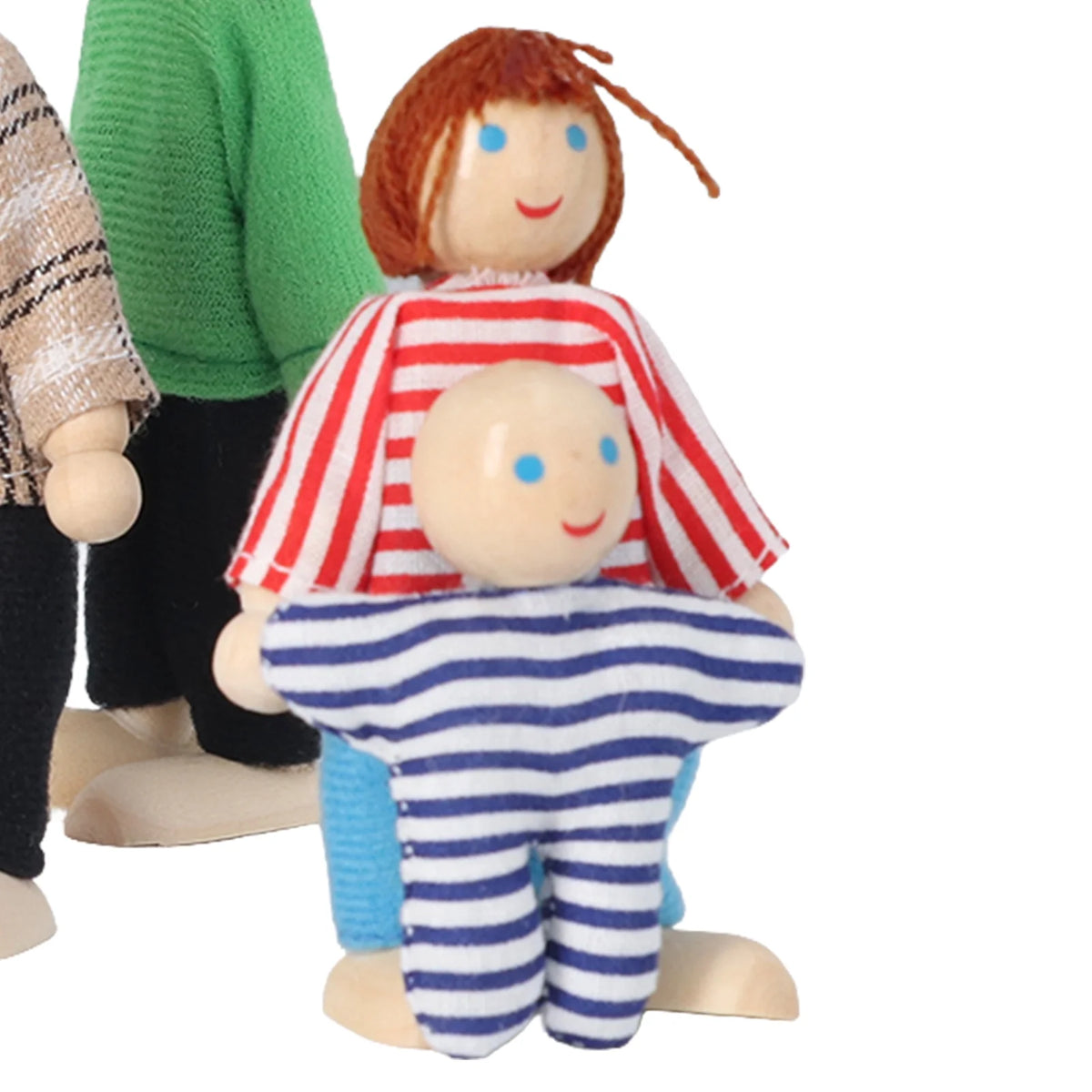 8pcs Wooden Dollhouse People Figures L98112