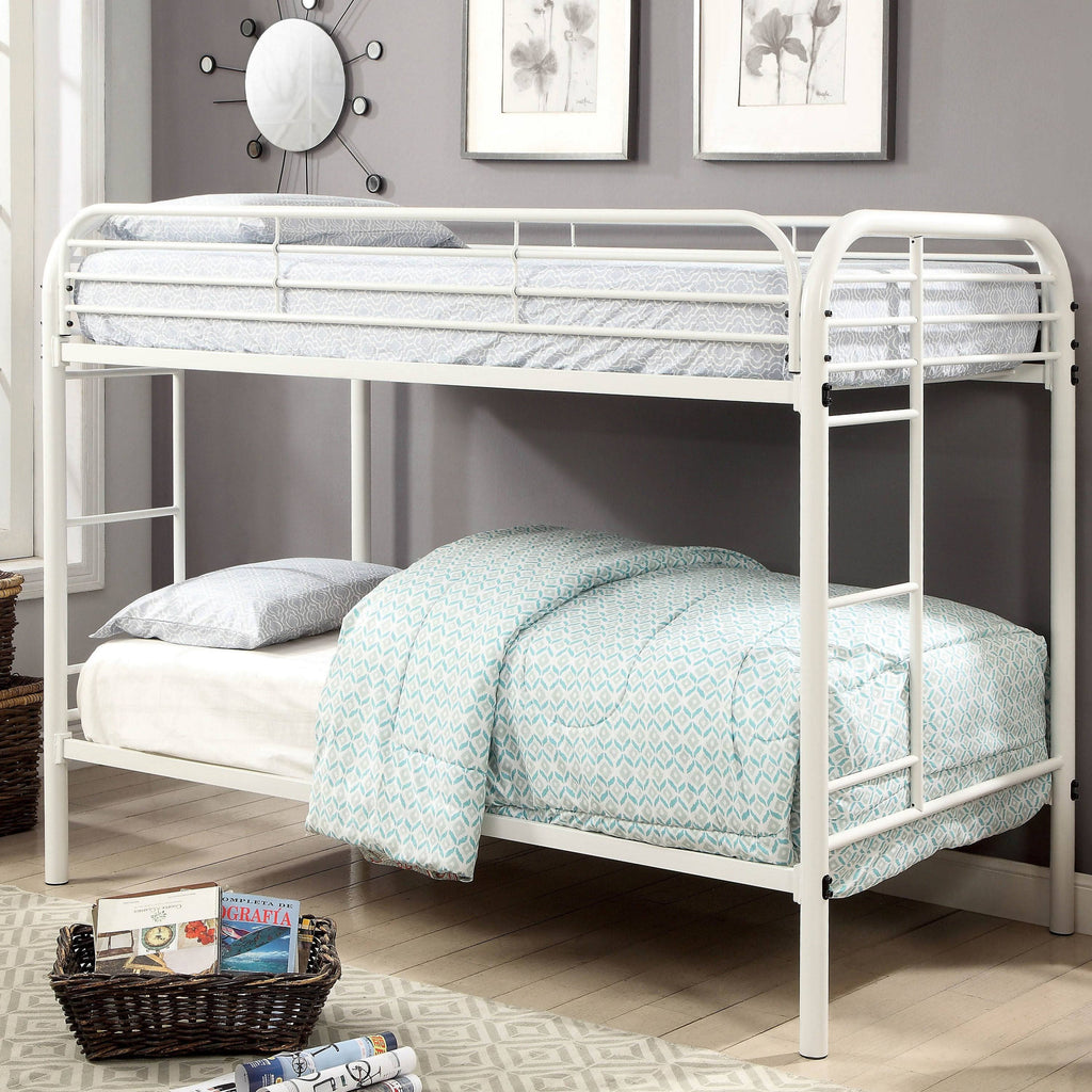 Silver Twin Metal Painted Bunk Bed P3617