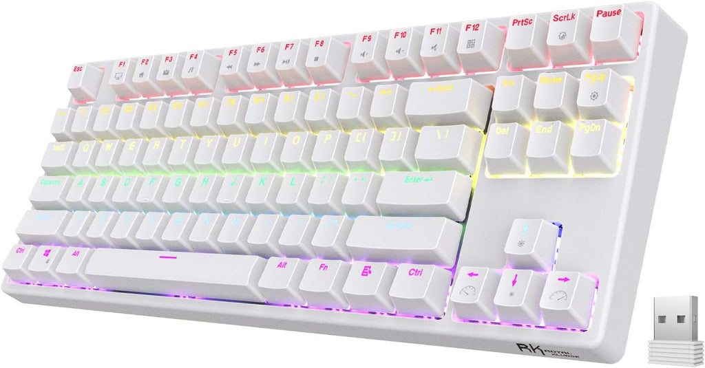 87 Keys Wireless Mechanical Keyboard with Brown Switches X4972