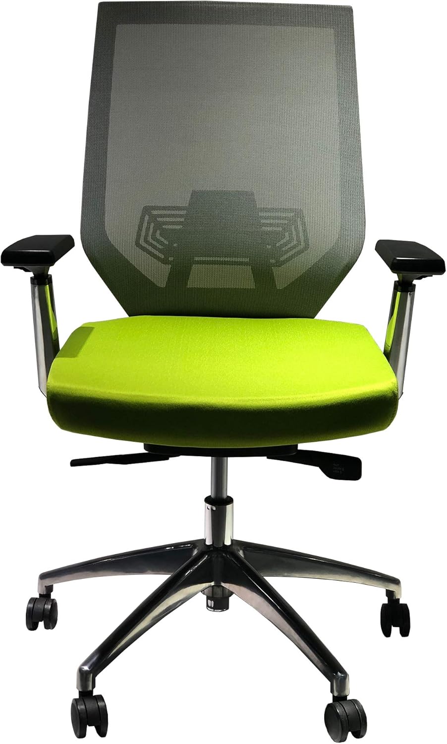 Green and Gray Ergonomic Office Swivel Chair with Padded Seat and Casters E708