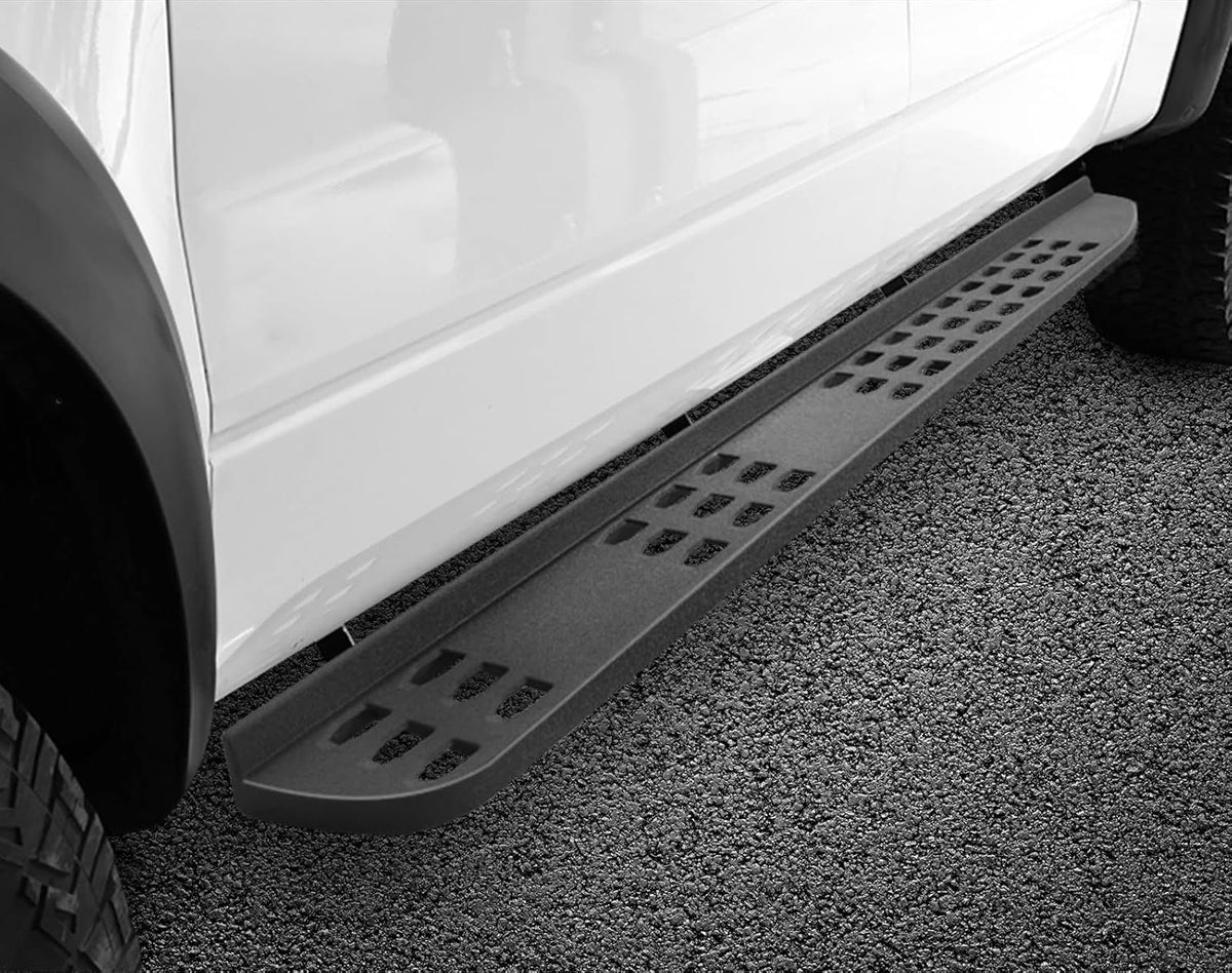 7 Inches Textured Black Powder Running Boards Z570