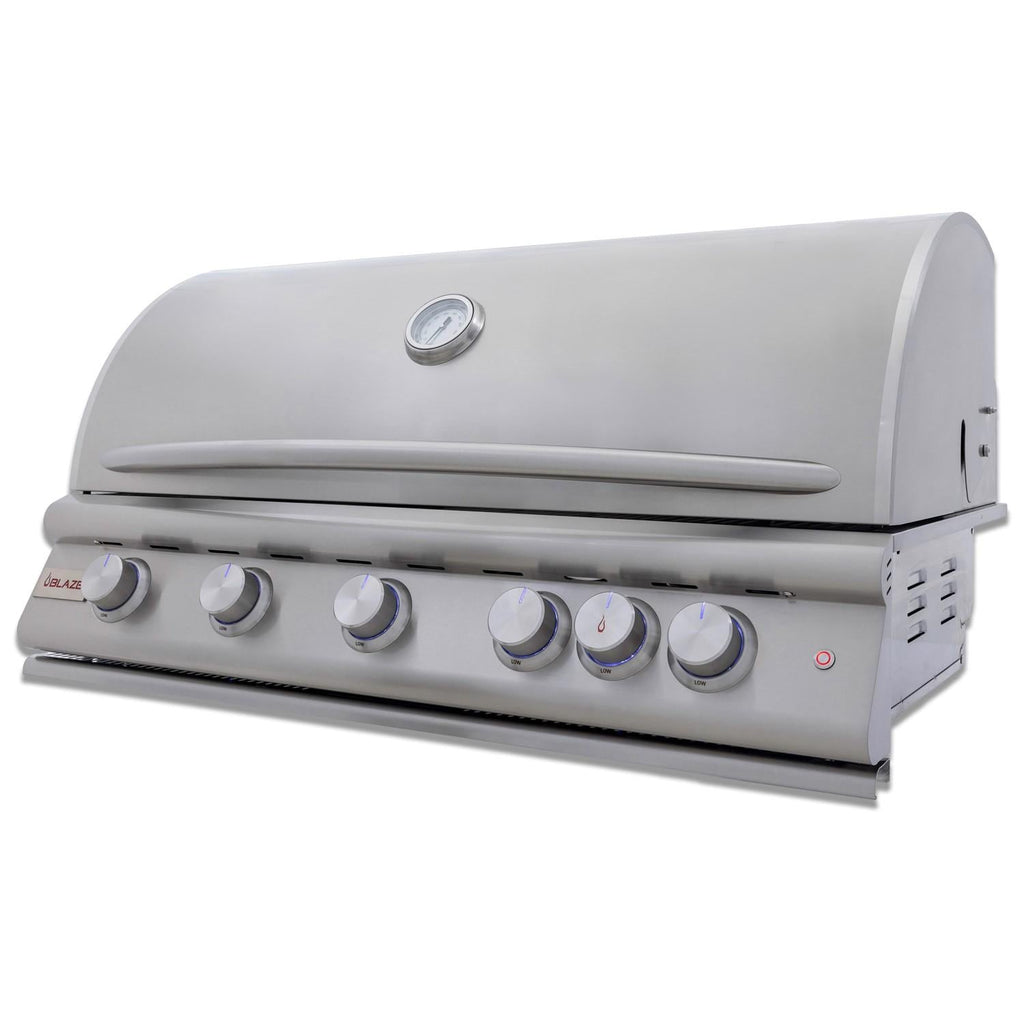 40-Inch 5-Burner Built-In Propane Gas Grill with Rear Infrared Burner J884208