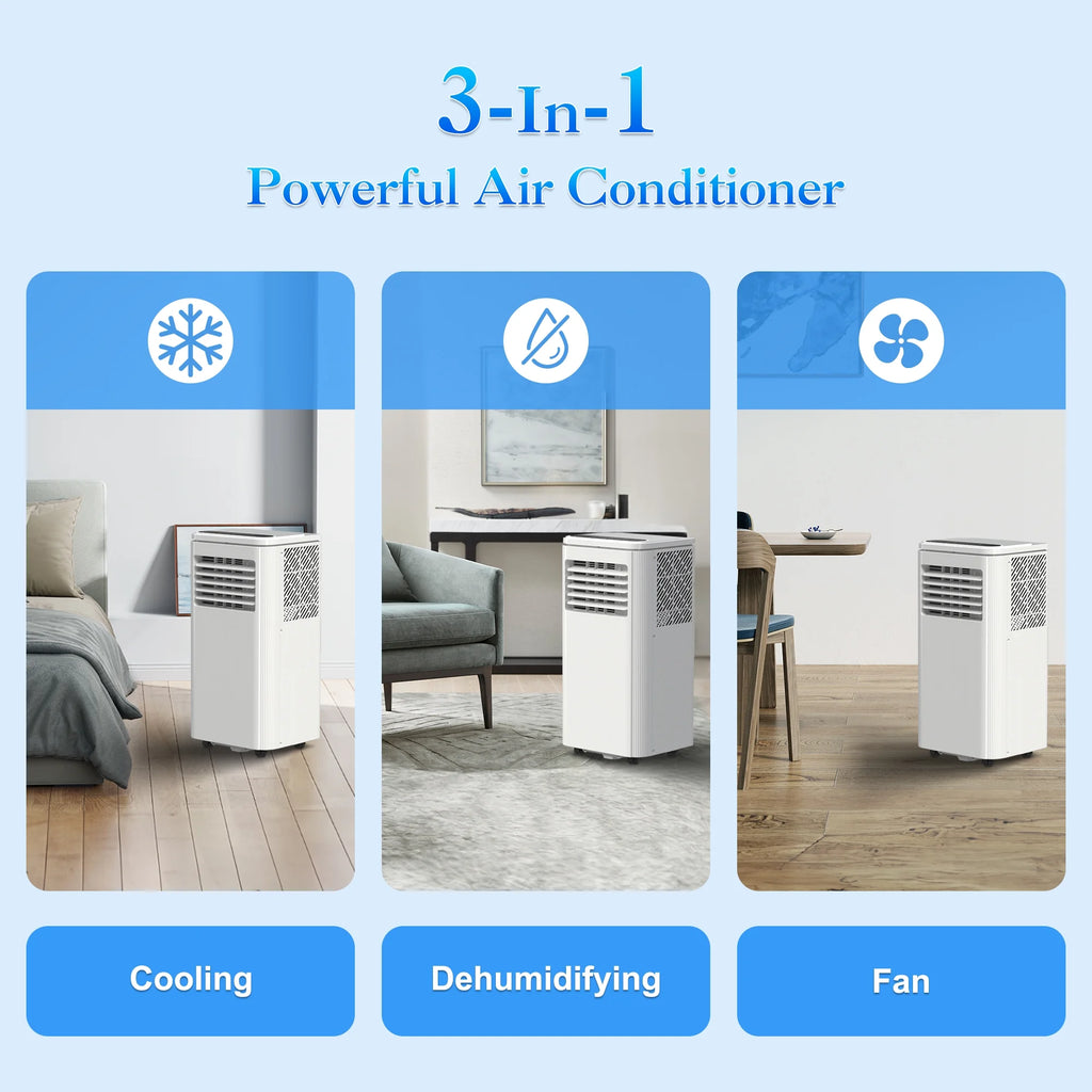 Portable Air Conditioner 5000BTU AC Unit Dehumidifier Window Kit Remote Control Z53108